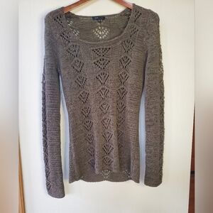 BCBGMAXAZRIA Woven Sweater. Size L